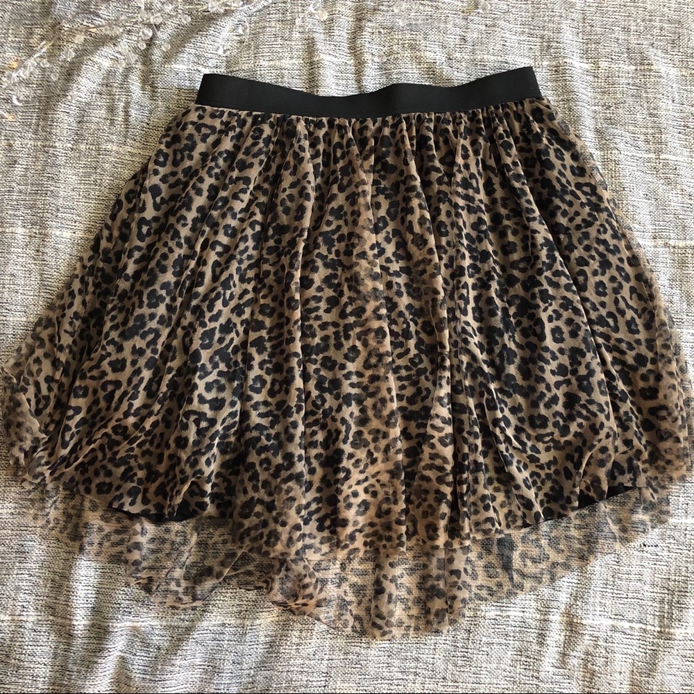 “Torrid” Leopard Print Mesh Circle Skirt